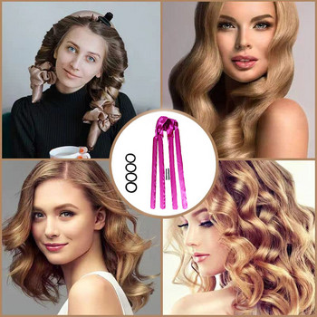 Маша за коса с 4 нокти Heatless Sponge Hair Curling Stick Wave Form Спяща маша за коса Curly Hair Tube Beauty Hair Style Tools