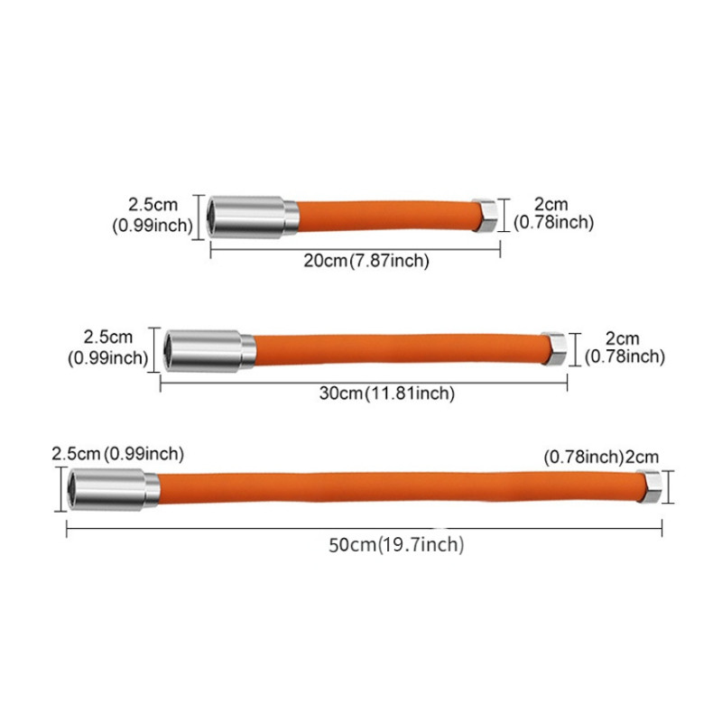 360 ° 360 Flexibilis tömlőhosszabbító cső Univerzális habzó hosszabbító cső csatlakozó Csaptelep Hosszabbító Fröccsenésálló konyha Fürdőszoba