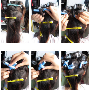 10 τμχ Unisex Magic μπουκαλάκια μαλλιών Μαλακός αφρός Bendy Twist DIY Hair Design Roller Spiral Curls Hair Styling DIY