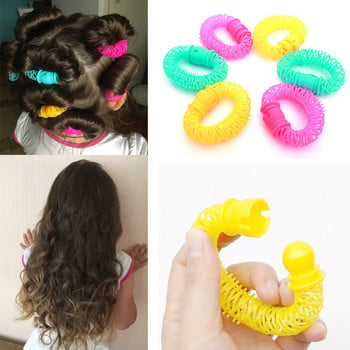 6/8 τμχ Ντόνατς Styling Hair Styling Roller Κομμωτήρια Plastic Bendy Soft Curler Spiral Rollers Rollers DIY Hair Styling Tools