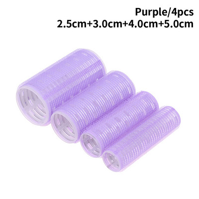 4db Self Grip Magic hajcsavarók Jumbo hajcsavarók készlet Különböző méretű No Heat Öntapadós göndörítő fodrász formázó eszközök