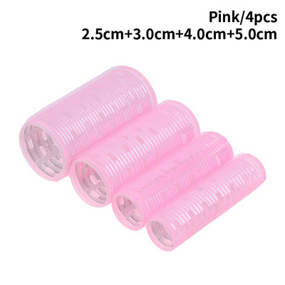 4db Self Grip Magic hajcsavarók Jumbo hajcsavarók készlet Különböző méretű No Heat Öntapadós göndörítő fodrász formázó eszközök