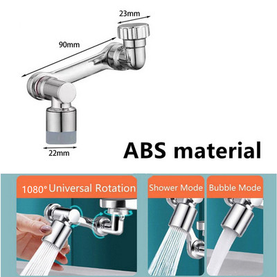 1080°-os univerzális forgású csaptelep hosszabbító permetezőfej konyhai robotkar hosszabbító csaptelepek keverő perlátor buborékoló vízcsap fúvóka