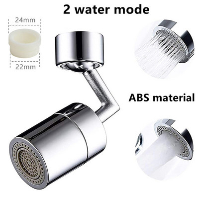 1080°-os univerzális forgású csaptelep hosszabbító permetezőfej konyhai robotkar hosszabbító csaptelepek keverő perlátor buborékoló vízcsap fúvóka