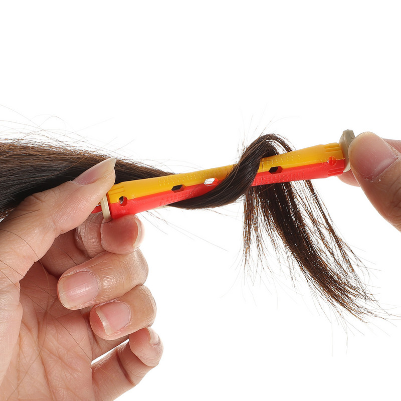 24 tk Tööriistad Meeste Permi vardad Väikesed lokkis juuste komplekt Juuksur Spiraal lokirullid Külmlaine Õõnes rullkummipael