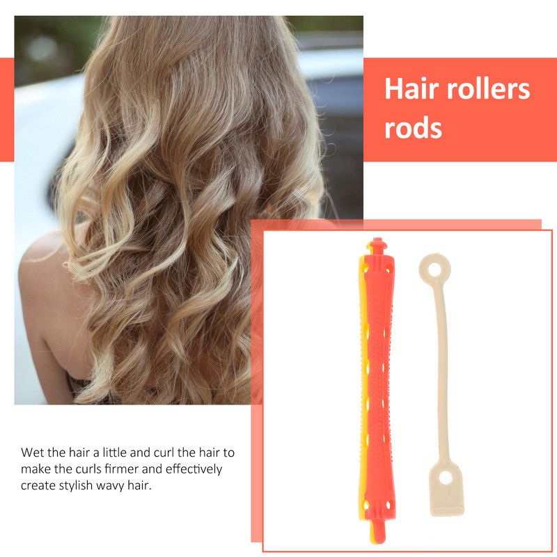 24 tk Tööriistad Meeste Permi vardad Väikesed lokkis juuste komplekt Juuksur Spiraal lokirullid Külmlaine Õõnes rullkummipael