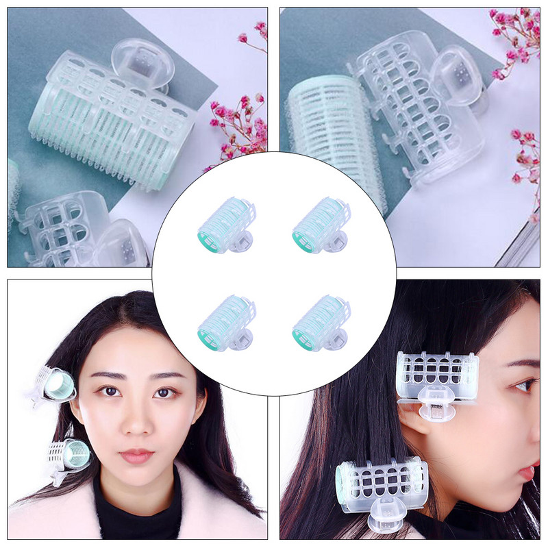 Plastični uvijači za kosu od 4 komada Samoprihvatljivi uvijač za kosu Uvijači za kosu Plastični uvijači za kosu Alati za uvijanje kose Brijački plastični uvijači za kosu