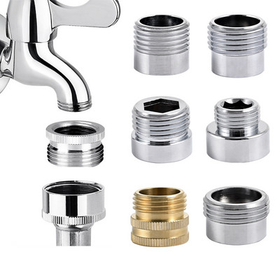 Water Faucet Coupler M16 M18 M20 M22 M24 M28 Thread Connector Conversion Repair Tap Adapter Copper Fittings for Kitchen Bathroom