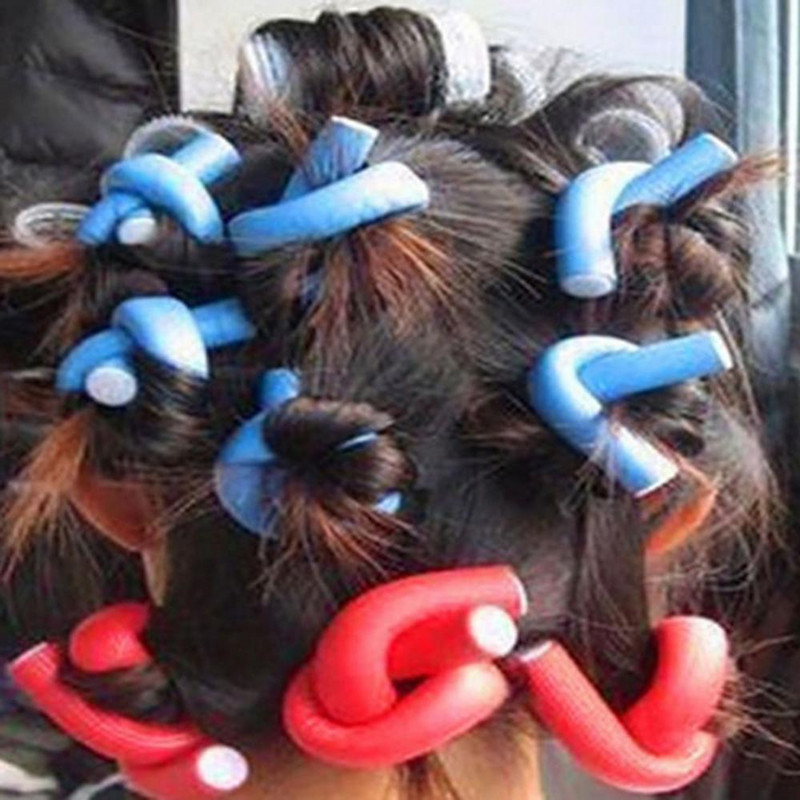 50% Hot Sale 10 τμχ Σετ εργαλείων για styling για μαλλιά με μαλακό αφρό Bendy Twist Curls