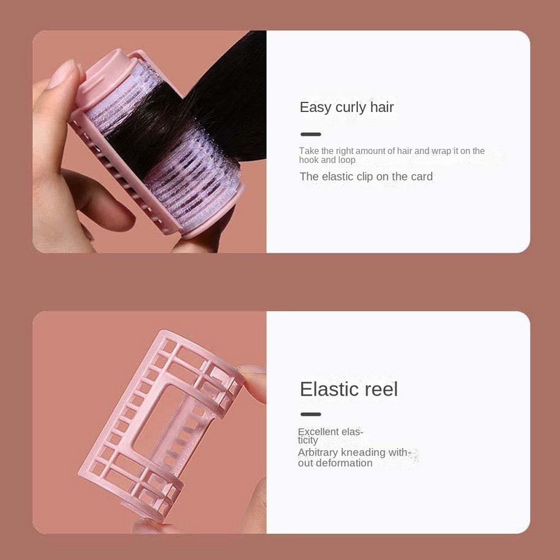 4db Koreai stílusú göndör hajhenger lányoknak ABS hajgyökér bolyhos klip Nylon Pink Lady Beauty hajformázó eszköz