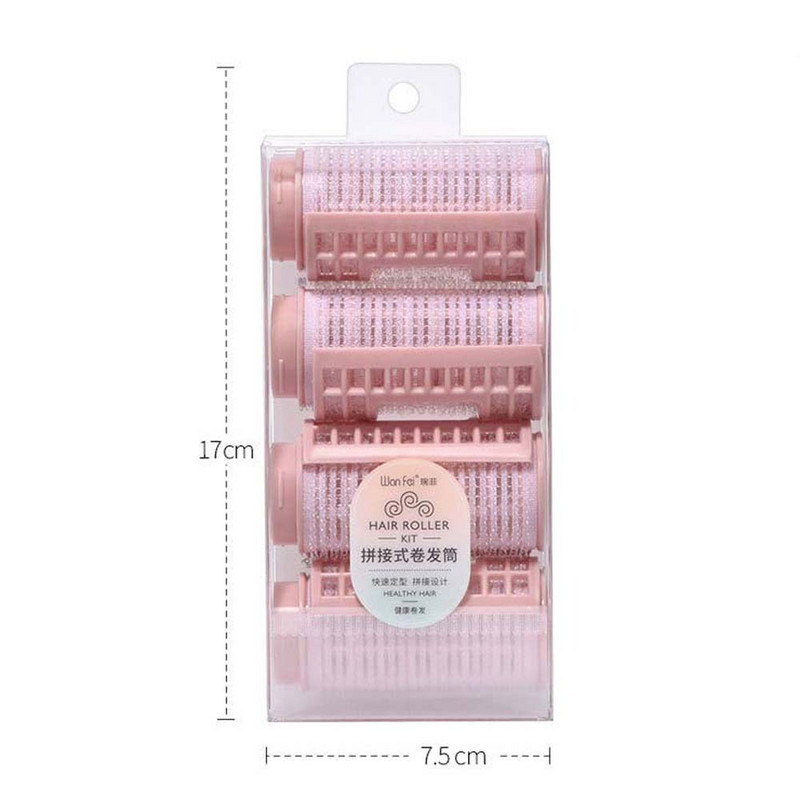 4db Koreai stílusú göndör hajhenger lányoknak ABS hajgyökér bolyhos klip Nylon Pink Lady Beauty hajformázó eszköz