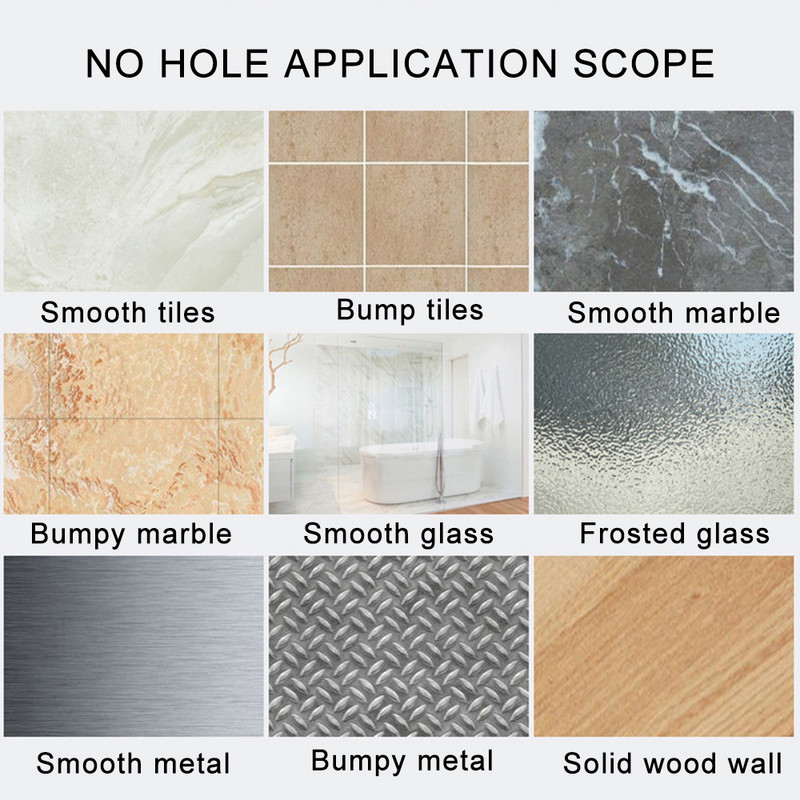 1/2/3 KOM Punch Free Držač brijača za brijanje Muški aparat za brijanje Kuka za pohranu Zidna polica Kupaonski stalak za brijanje Zidni kuhinjski pribor