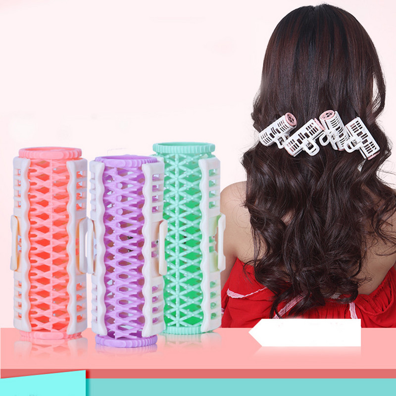 3TK komplekt Väikese suurusega juuksekoolutaja vedruklambriga lokirullid plastikust isetegemise juukserullid lainelised juuksuri juuksuri juuste kujundamise tööriist