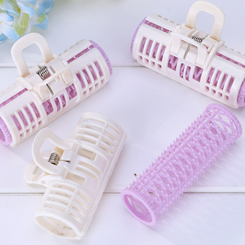 3TK komplekt Väikese suurusega juuksekoolutaja vedruklambriga lokirullid plastikust isetegemise juukserullid lainelised juuksuri juuksuri juuste kujundamise tööriist