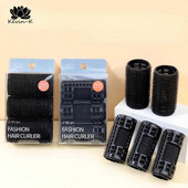 Must isekleepuv lokirull, 3 tk air bangs lokirulliga, lõdvam sisenööp, kohevad ja vormitud juuksetööriistad juukserull