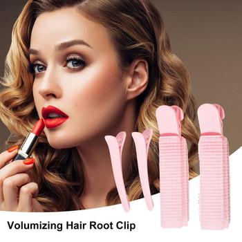 Root Fluffy Hair Clips Natural Fluffy Hairpin Heatless DIY ψαλιδάκι μαλλιών για μακριά και κοντά μαλλιά 2 τμχ Αφράτα κλιπ και 2 τμχ