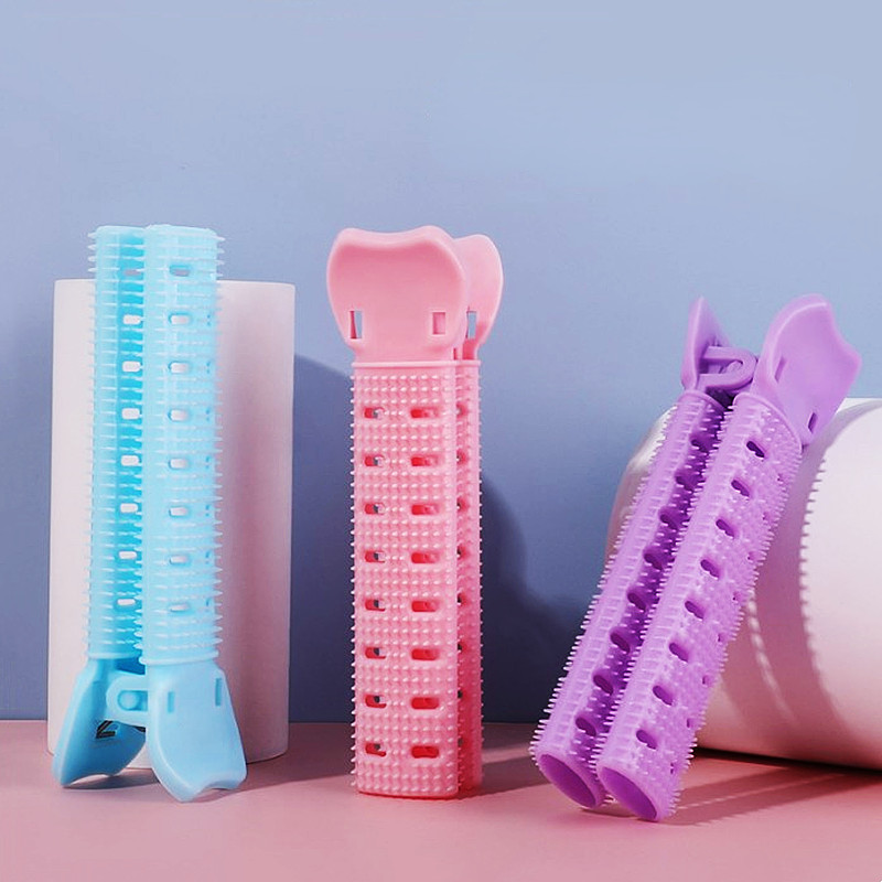 Värviline 4-pakendis spetsiaalne lokiklamber juuksejuur kohev klambrivõrk punane õmblusteta lokitoru õhktukk fikseeritud klambri partii