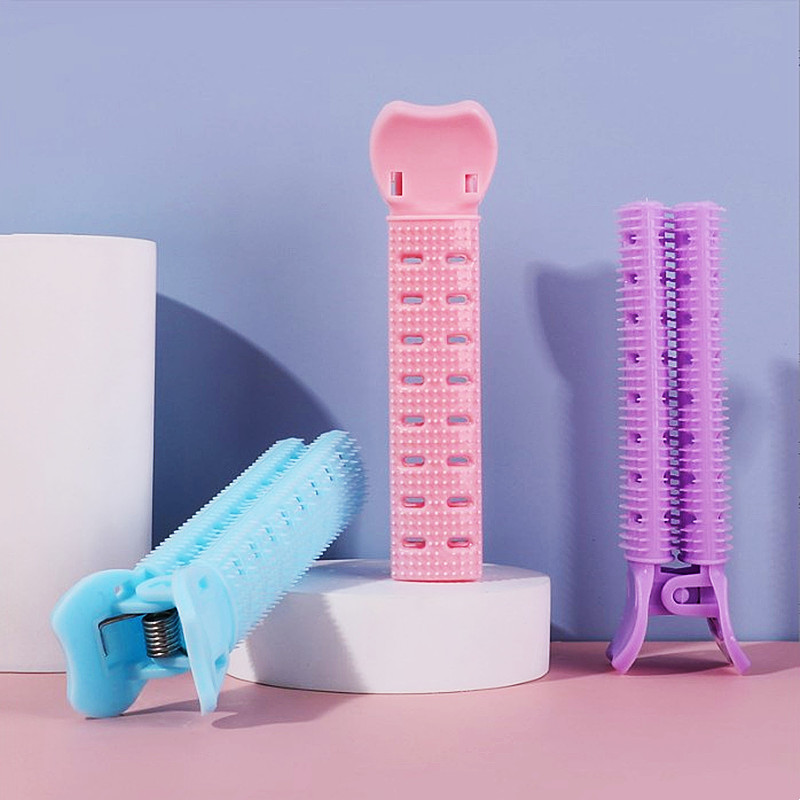 Värviline 4-pakendis spetsiaalne lokiklamber juuksejuur kohev klambrivõrk punane õmblusteta lokitoru õhktukk fikseeritud klambri partii