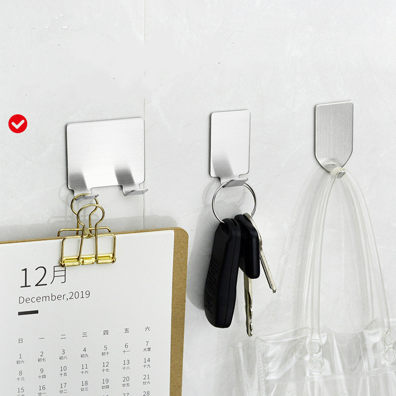 304Nerūdijančio skustuvo plieno laikiklis sieninis vyriškas skutimosi mašinėlės lentyna Vonios skutimosi kabykla sieniniai klijai laikymo kabliukas virtuvės kabykla2 vnt.