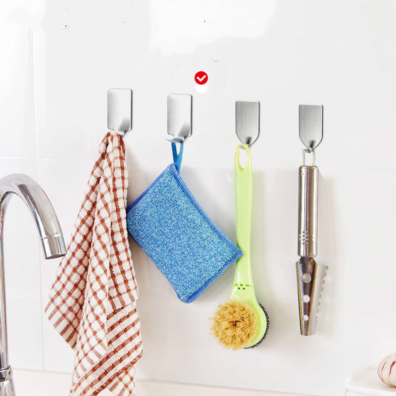 304Nerūdijančio skustuvo plieno laikiklis sieninis vyriškas skutimosi mašinėlės lentyna Vonios skutimosi kabykla sieniniai klijai laikymo kabliukas virtuvės kabykla2 vnt.