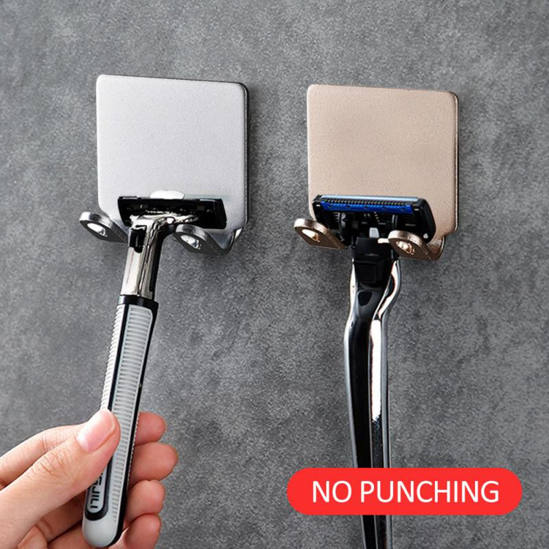 Be smūgių skustuvo laikiklis Laikymas kabliukas Sienų klijai Vyriški skutimosi skustuvo laikikliai Lentynėlė skutimosi kabykla Vonios kambario priedai Organizacija