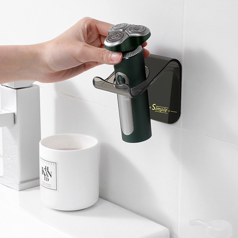 1 vnt. Punch Free skustuvo laikiklis Vyriškas skustuvo laikymo kabliukas Sieninė lentynėlė skutimosi kablys Elektrinis skustuvo stovas lentynos Vonios kambario organizatorius