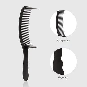 Нов стил Професионален бръснар Подстригване Извит позициониращ гребен Регулируем S Arc дизайн Гребен за подстригване Фризьорски инструменти