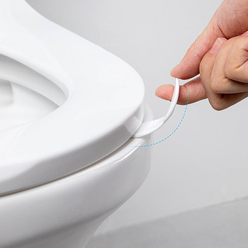 2 бр скандинавски повдигачи на капака на тоалетната чиния TPR здрава всмукателна чаша Не се замърсява Лесно се почиства пръстен Дръжка на капака на тоалетната седалка Консумативи за баня