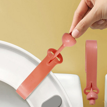 Creative Mushroom Повдигач на капака на тоалетната чиния Силиконова неплъзгаща се регулируема дръжка на капака на тоалетната чиния Избягвайте докосване Аксесоар за тоалетна седалка за баня