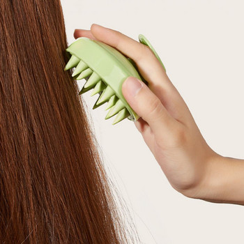 Гребен за измиване на коса Силиконова масажна четка Почистване на косата Вана Спа Четка за душ Грижа за косата Глава Четка за масаж на скалпа Гребен за коса
