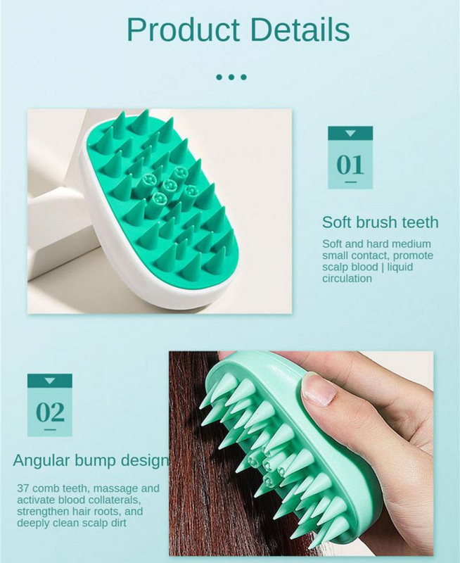 Slatki zec Silikonski šampon Vlasište Kosa Masažer vlasišta Četka za glavu Češalj Četka za pranje kose Četka za tuširanje Kupanje Spa Četka za masažu