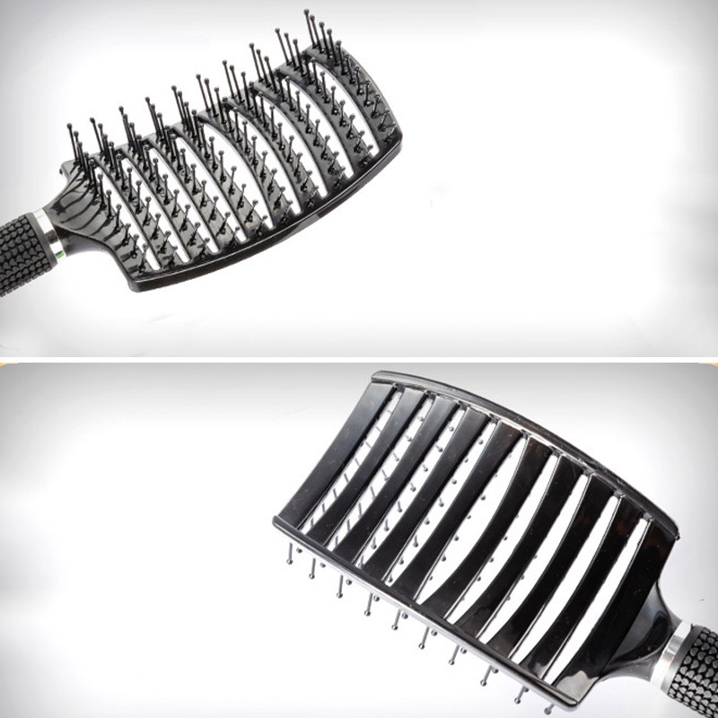 Vaddisznó hajkefe hajfésű ívelt szellőző hajformázó hajkefe Detangling vastag haj masszázs hajszárító kefe Hajkefe fésű hajhoz