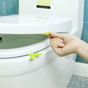 1 бр. Дръжка на капака на тоалетната преносима, паста против мръсотия капак Flipper Тип естествени листа Аксесоари за баня Повдигач на тоалетна седалка