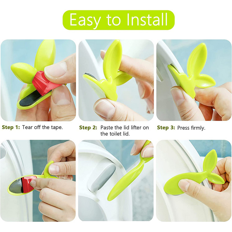1 τεμ. Λαβή καπακιού τουαλέτας φορητή, πάστα Αντι-βρώμικο κάλυμμα βατραχοπέδιλο Φυσικά φύλλα Τύπος Αξεσουάρ μπάνιου Ανυψωτικό καθίσματος τουαλέτας