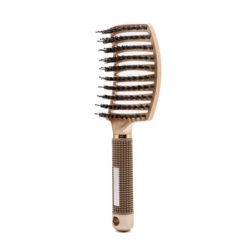 Barber Hair Comb Βούρτσα μασάζ τριχωτού της κεφαλής Bristle Women Wet Curly Detangle Hairbrush Salon Hairdressing Styling Brush