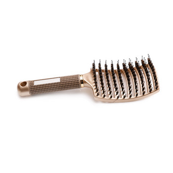 Barber Hair Comb Βούρτσα μασάζ τριχωτού της κεφαλής Bristle Women Wet Curly Detangle Hairbrush Salon Hairdressing Styling Brush