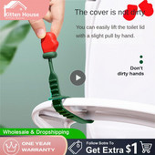 Silikoninė lengvai valoma tualeto rankena. Tualeto atvarto reguliuojamos sagties išvalymas ir sanitarinė, nuo nešvarumų apsauganti rankena