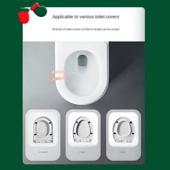 Силиконова лесна за почистване дръжка за тоалетна изолация на тоалетна чиния Lapper Регулируема катарама Чиста и санитарна дръжка против замърсяване