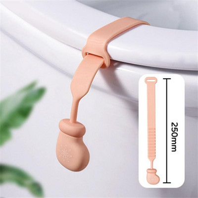 Silikoninė lengvai valoma tualeto rankena. Tualeto atvarto reguliuojamos sagties išvalymas ir sanitarinė, nuo nešvarumų apsauganti rankena