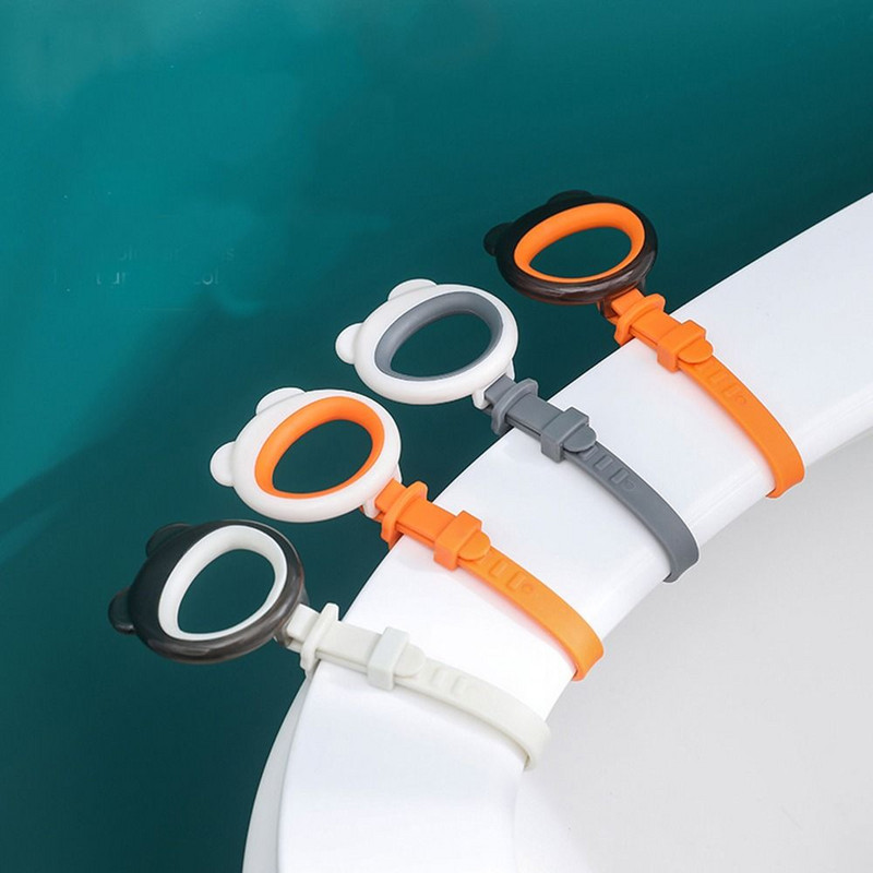 1 tk silikoonist WC-istme käepide, multifunktsionaalne määrdumisvastane WC-poti kaane tõstuk Kodumajapidamises kasutatava WC-poti kaane käepidemega vannitoatarvikud