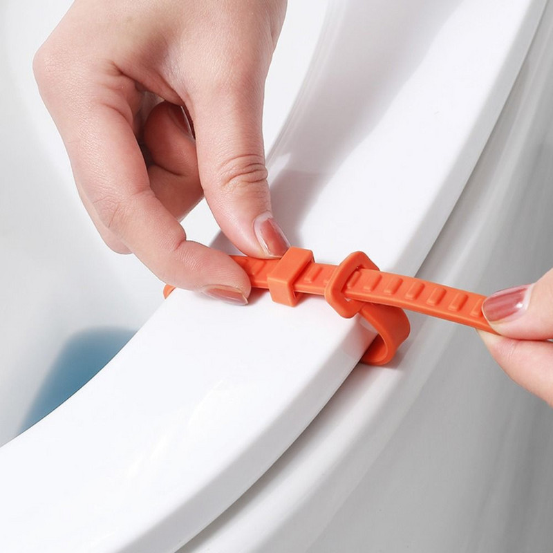 1 tk silikoonist WC-istme käepide, multifunktsionaalne määrdumisvastane WC-poti kaane tõstuk Kodumajapidamises kasutatava WC-poti kaane käepidemega vannitoatarvikud
