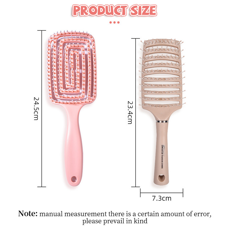 Juuksehari Juuste Peanaha Massaažikamm Naiste Märg Kuiv Lokkis Detangle Juuksehari Salongi Juuksurile Stiilitööriistad Kohevad juuksed