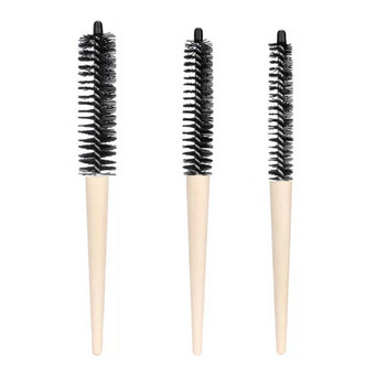 Μικρή στρογγυλή βούρτσα μαλλιών Pro Salon Teasing Back Βούρτσες μαλλιών Wood Slimline Comb Hair Brush Extension Κομμωτήριο Styling Εργαλείο DIY