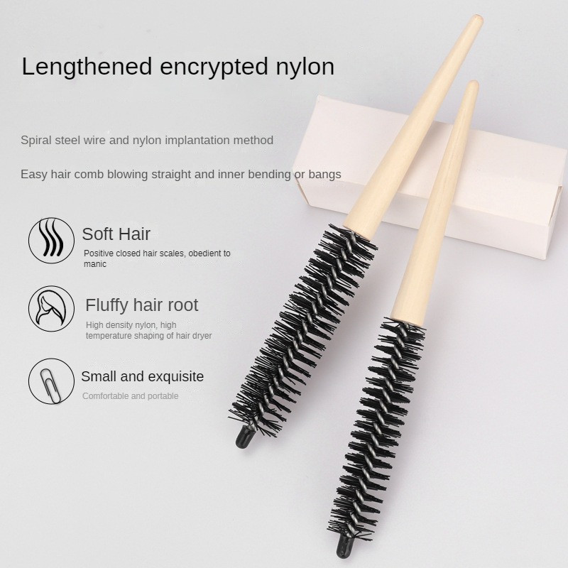 Mala okrugla četka za kosu Pro Salon Teasing Back Četke za kosu Wood Slimline Comb Četka za kosu Extension Frizerski alat za oblikovanje DIY
