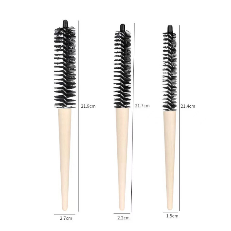 Mala okrugla četka za kosu Pro Salon Teasing Back Četke za kosu Wood Slimline Comb Četka za kosu Extension Frizerski alat za oblikovanje DIY