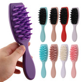 Laiade hammaste massaažikamm juuksehooldus Pika varrega pehme silikooniga massaaži juuksepesukamm märgade ja kuivade juukseharjade kujundamise tööriistad