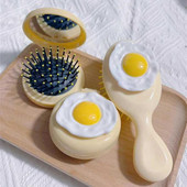 1 kom. slatki mini sklopivi češljevi za kosu s ogledalom, prijenosni za putovanja, masažni češalj za žene, djevojke, četke za kosu, dodaci za oblikovanje