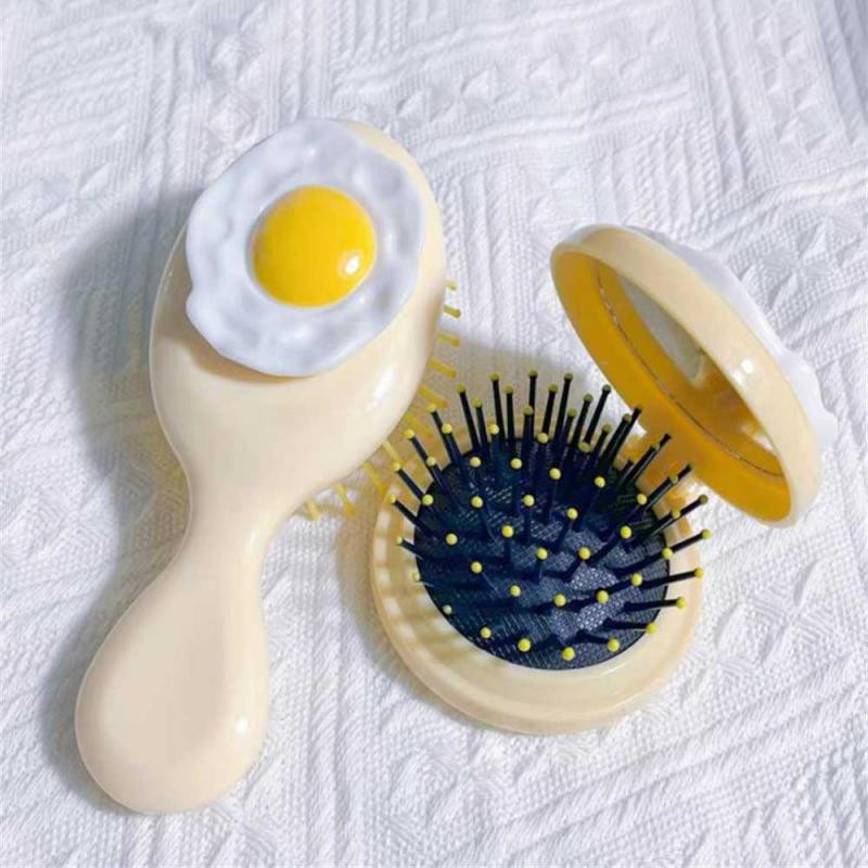 1 kom. slatki mini sklopivi češljevi za kosu s ogledalom, prijenosni za putovanja, masažni češalj za žene, djevojke, četke za kosu, dodaci za oblikovanje