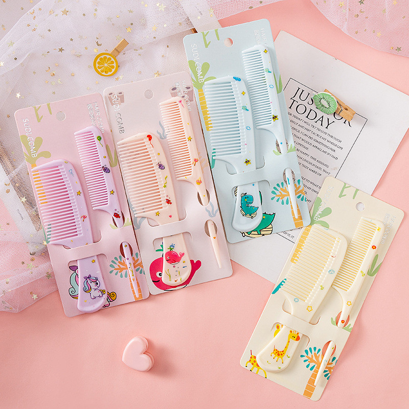 2kom/set Slatki dječji frizerski češalj Antistatički češalj sa šiljastim repom za djevojčice Jagoda i voće Cmb dječji češalj za kosu