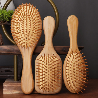 Perie de păr Femei Masaj Piepteni din bambus Anti-static de înaltă calitate Descurcător Reduce căderea părului Instrument de styling Accesorii pentru frizer